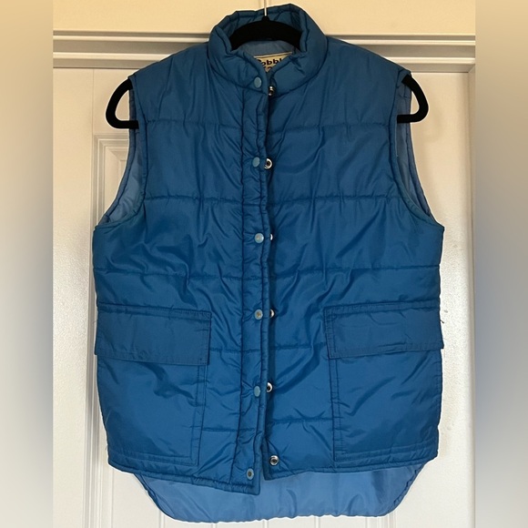 cobble stones Jackets & Blazers - Vintage 1980s Cobble Stones Puffer Vest – Blue | Women’s Medium